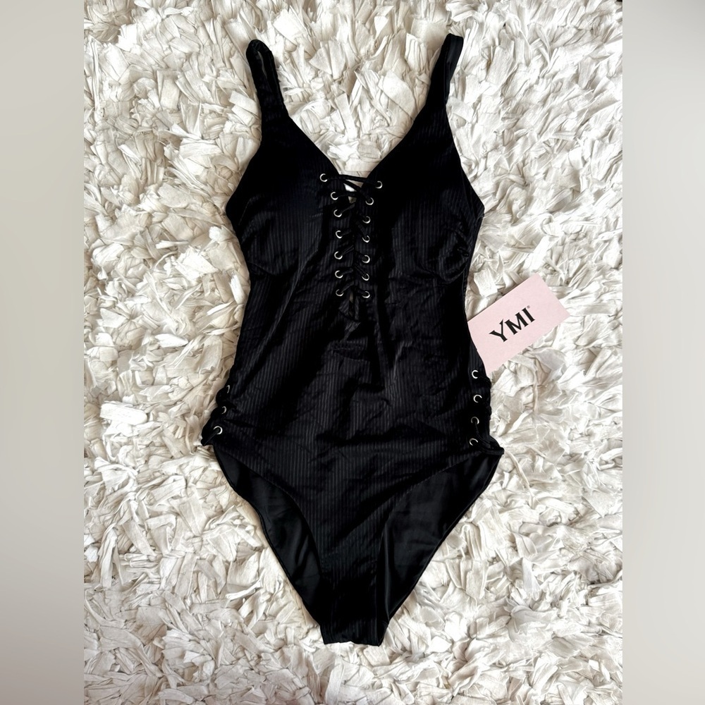 NWT YMI One Piece Ribbed Swimsuit